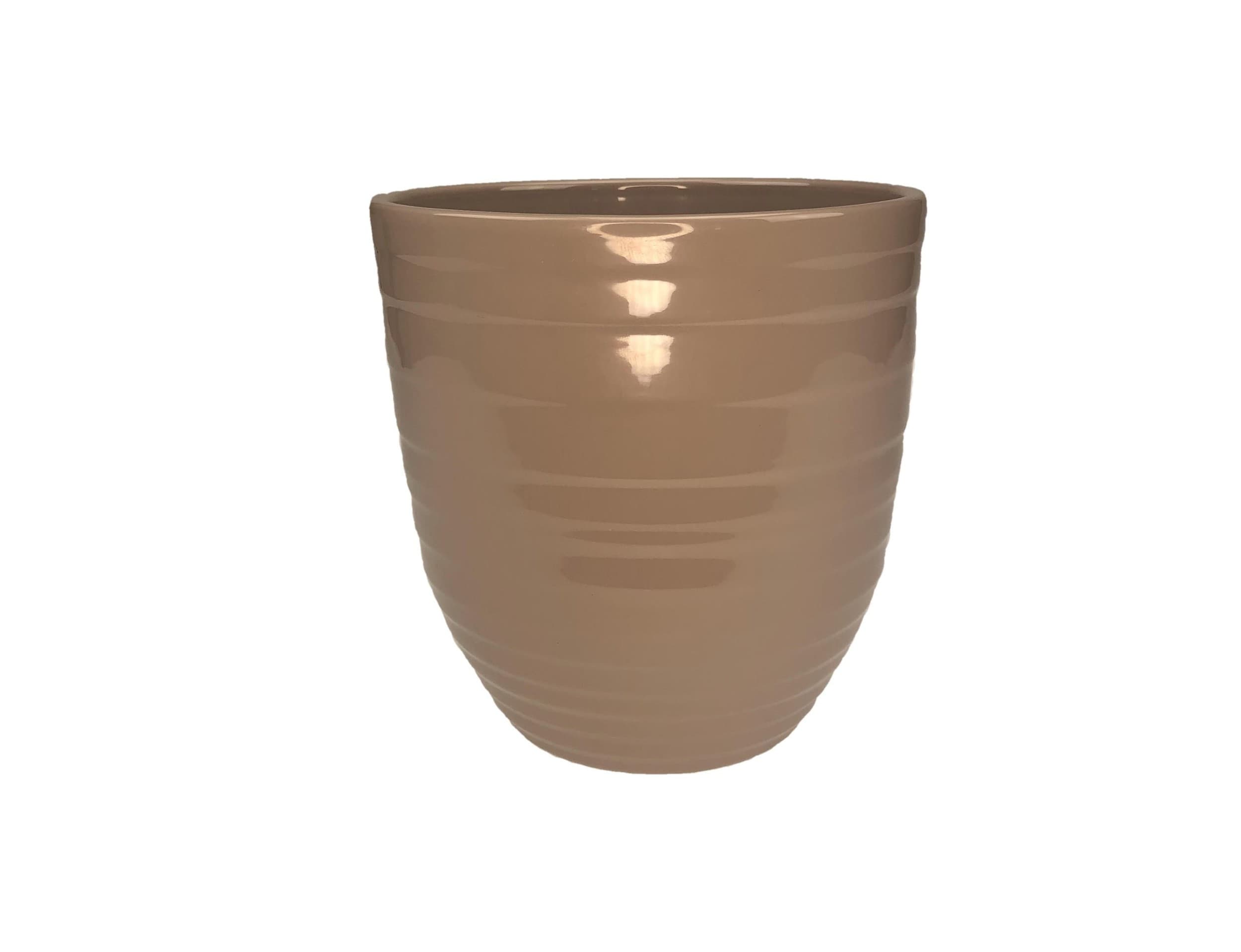Obal keramický Orchid  v.14 cm melange lasur