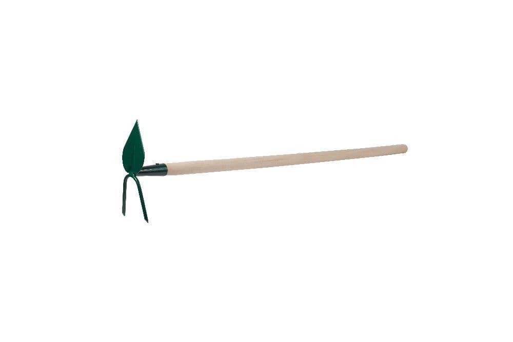 Okopávací motyčka srdcová s 2 hroty, s násadou 100cm