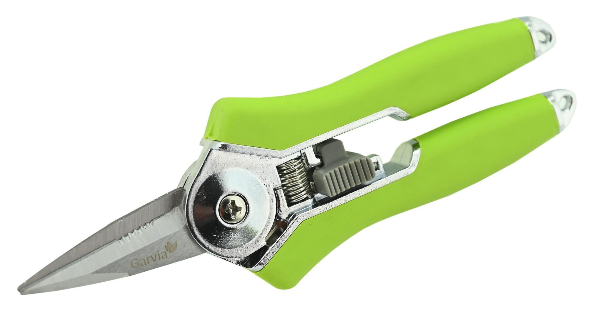 Nůžky zahradní úzké s vroubky 160mm bypass Garvia