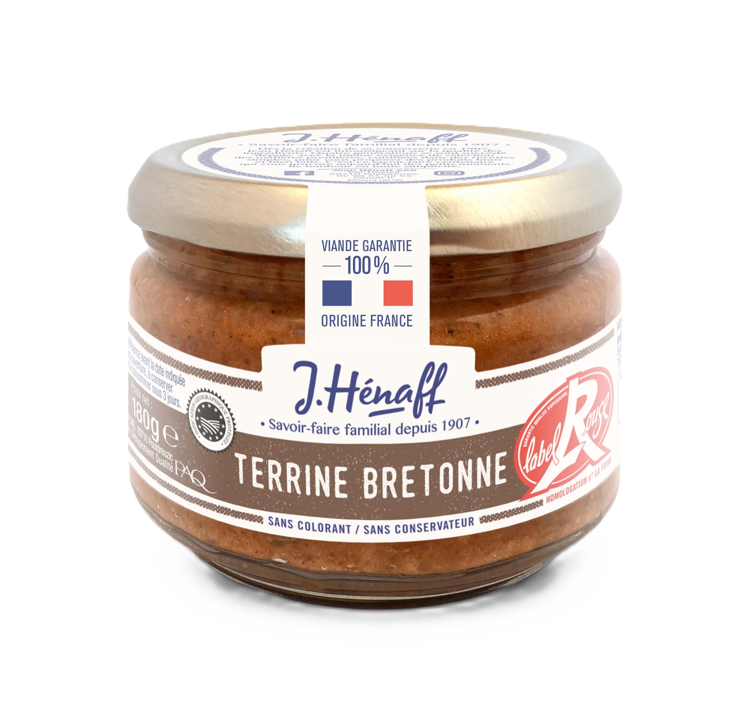 J. Hénaff Breton country pate Label rouge, Venkovská paštika Label rouge 180g