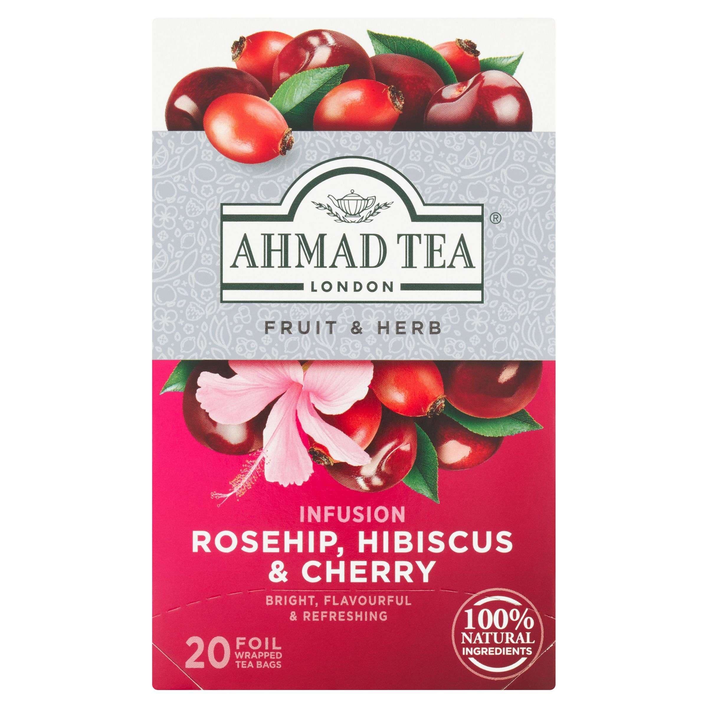 Ahmad Tea Ovocný čaj aromatizovaný s příchutí šípku a třešně 20x2 g