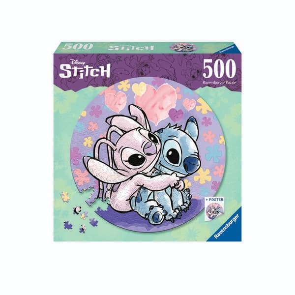 Ravensburger Puzzle 175819 Kruhové Puzzle: Disney: Stitch 500 dílků