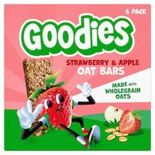 Goodies ovesné tyčinky jahoda a jablko 6 x 23g