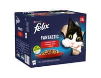 felix Fantastic Kapsička pro kočky kuřecí/hovězí/králičí/jehněčí 24 x 85 g
