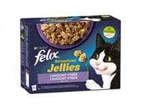 Felix Sensations Jellies kapsičky pro kočky jehněčí, makrela, sleď, krůta v želé 12 x 85 g