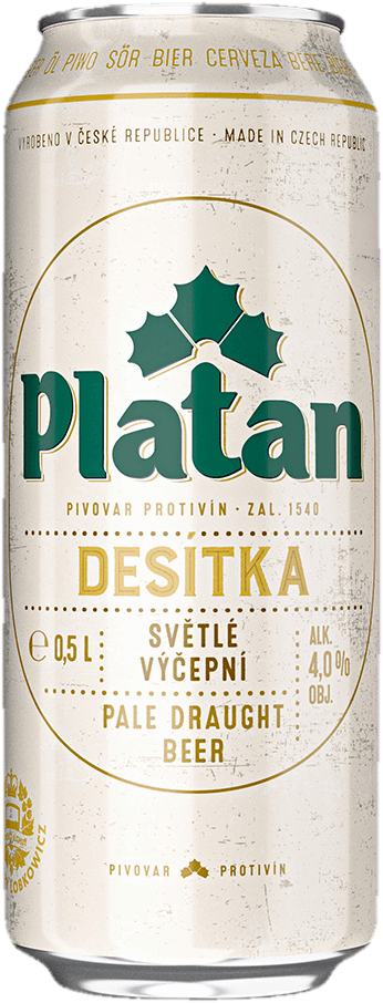 Platan Desítka světlé výčepní plech