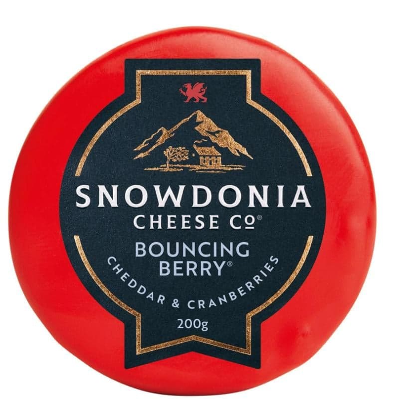 Snowdonia Cheddar Bouncing Berry sýr s brusinkami