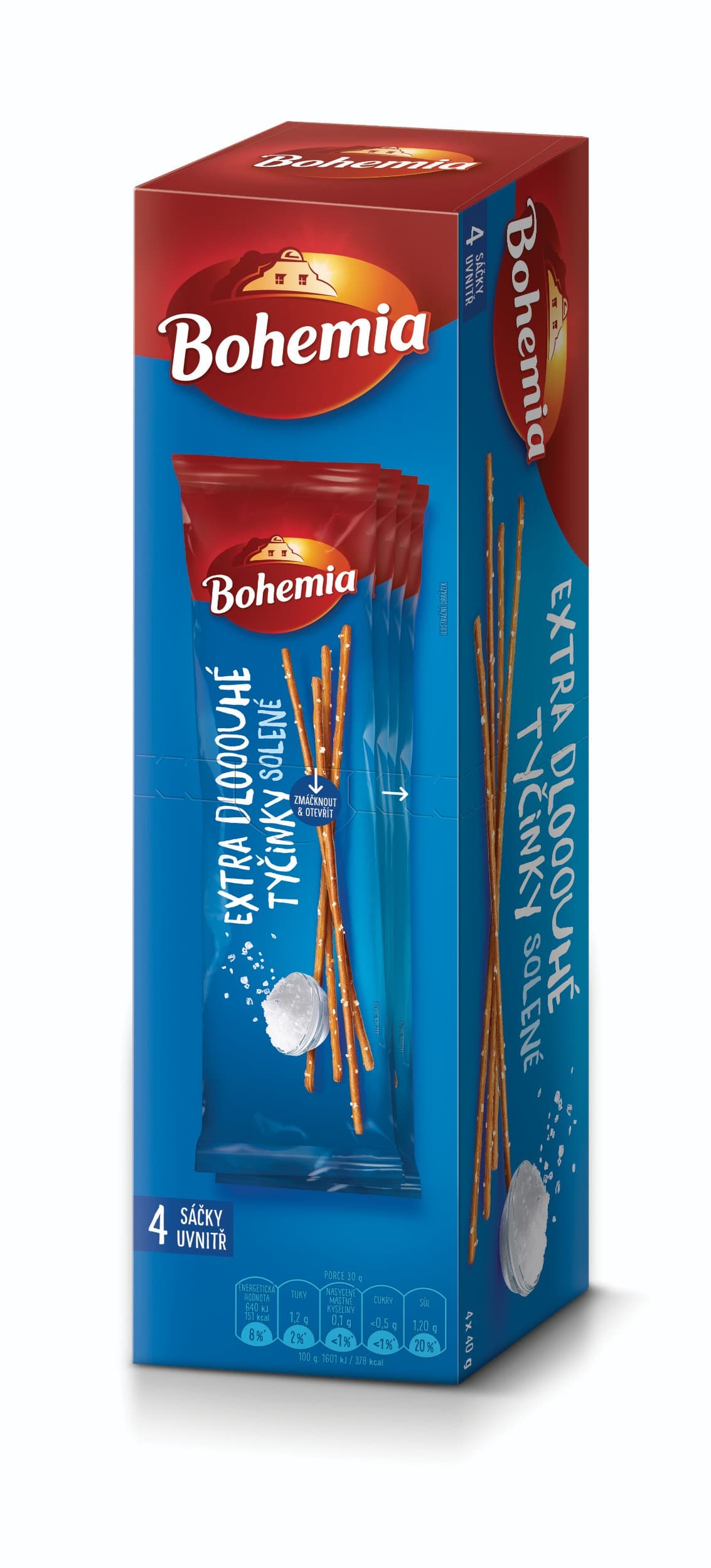 Bohemia Extra Dlooouhé tyčinky Solené 4x40g