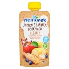 Hamánek Jablko s banánem, borůvkou & jáhly 100g