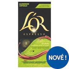 L'OR Espresso Dubai Chocolate Style pražená mletá káva aromatizovaná v kapslích 10 ks 52g