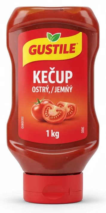 Kečup Gustile ostrý, jemný