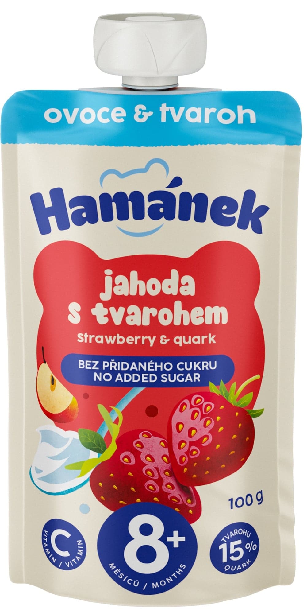 Hamánek Ovocná kapsička jahoda s tvarohem