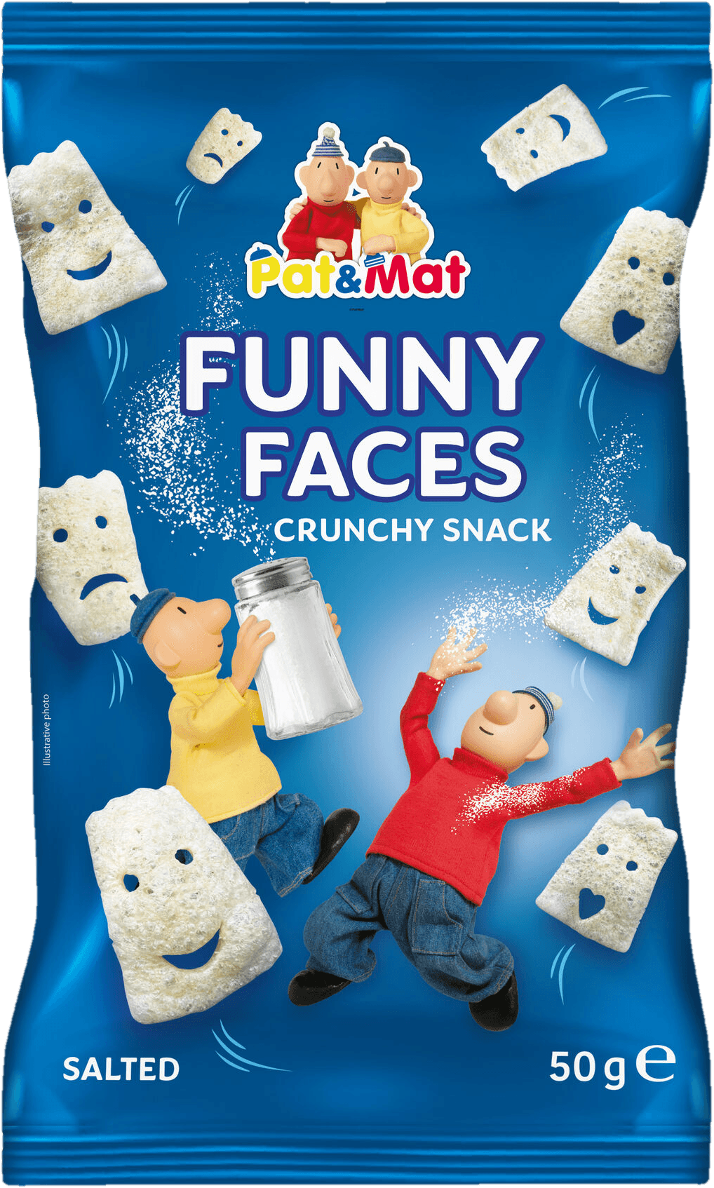 Pat a Mat Funny Faces slaný snack 50 g