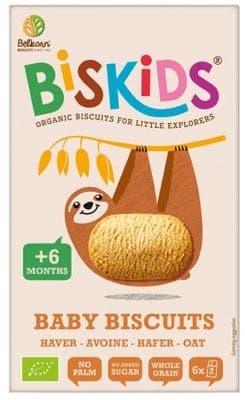 Biskids BIO Dětské celozrnné ovesné sušenky bez přidaného cukru 6m+
