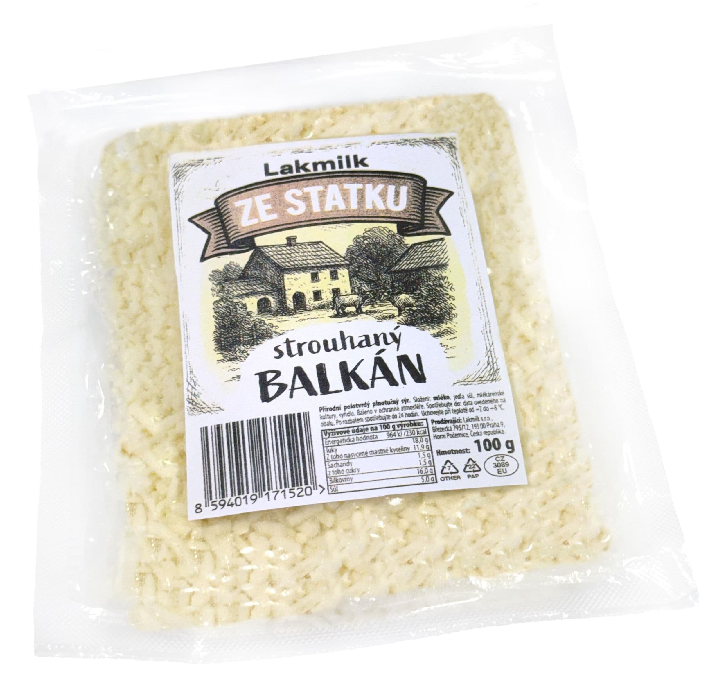 Lakmilk - balkánský sýr strouhaný 100g