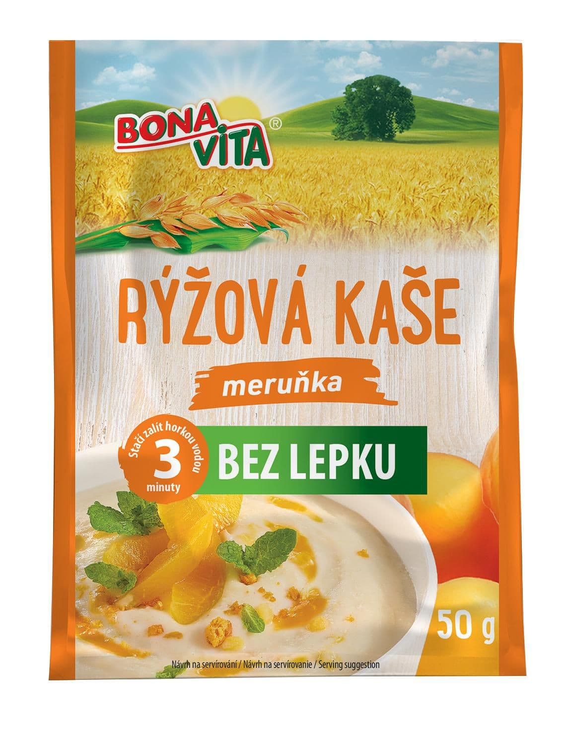 Bonavita Rýžová kaše meruňka 50g/20ks