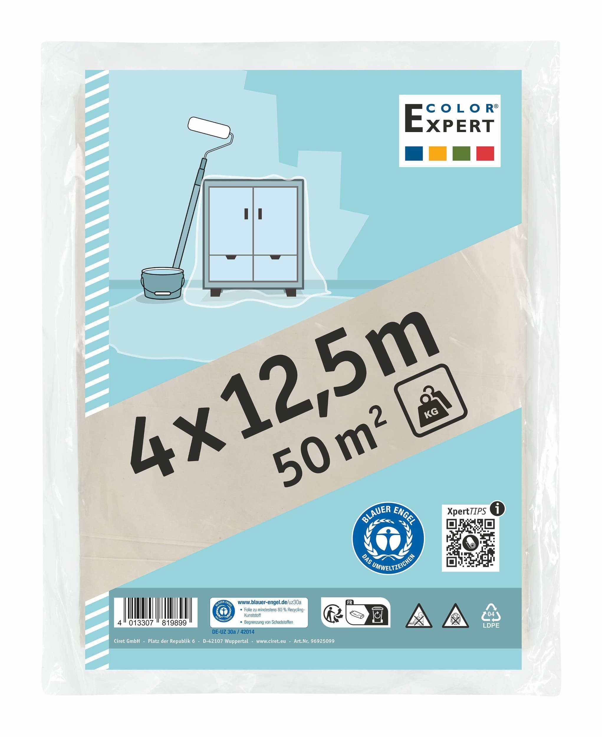 Color Expert<br>Fólie zakrývací Silná 4x 12,5m, 18my