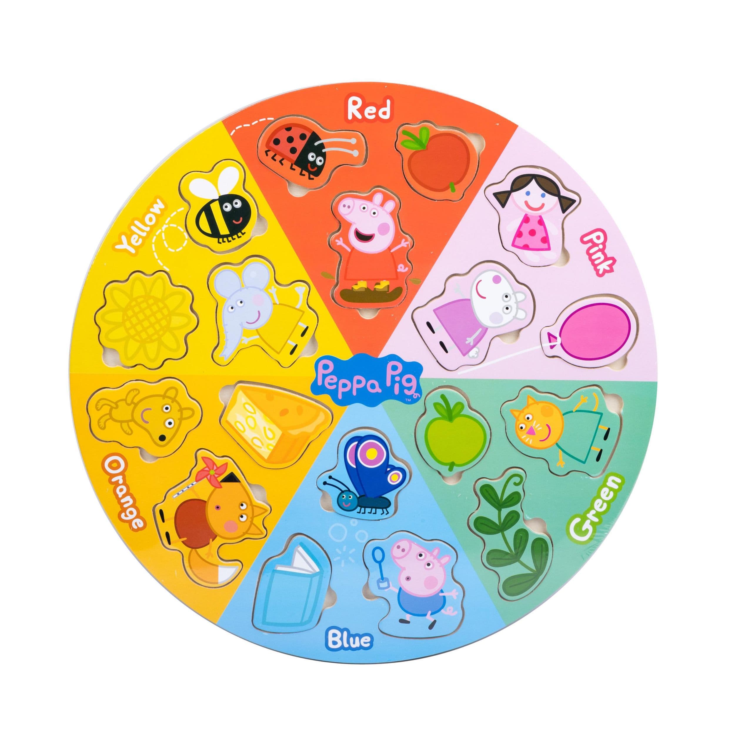 Peppa Pig Barevné vkládací puzzle s tvary