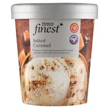 Finest Smetanový mražený krém karamelový s polevou slaný karamel a kousky fondánu 500ml