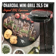 Garden meister Kulatý mini gril na dřevěné uhlí 26,5 cm