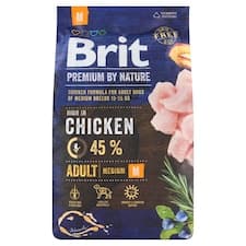 Brit Premium by Nature Adult M kompletní krmivo pro psy 3kg