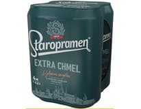 Staropramen Extra chmelená 4 x 500 ml plech