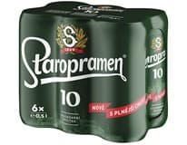 Staropramen 10° Pivo světlé výčepní 6 x 500 ml plech