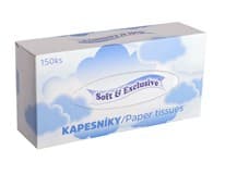 Kapesníky papírové Soft 2vrstvé 3 x (3 x 150 ks)