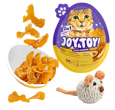 JOY&TOY Vajíčko pro kočky s překvapením Thin Flakes - kuřecí masíčko 20.0 g