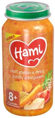 Hami Masozeleninový příkrm Krůtí stehno s mrkví, batáty a bulgurem 250.0 g