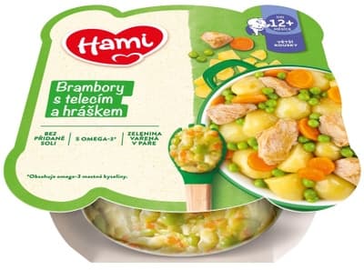 Hami Masozeleninový talířek Brambory s telecím a hráškem