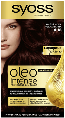 Syoss Oleo Intense Permanentní barva na vlasy 4-18 Hnědá moka