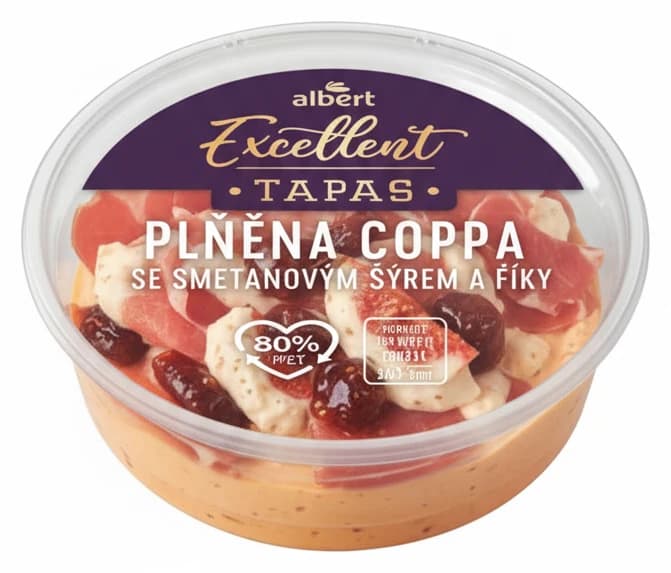 Plněná coppa se smetanovým sýrem a fíky