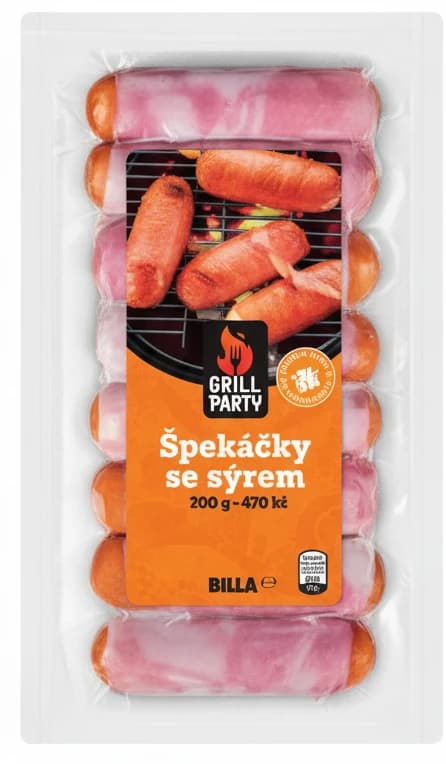 Grill Party Špekáčky se sýrem 370g