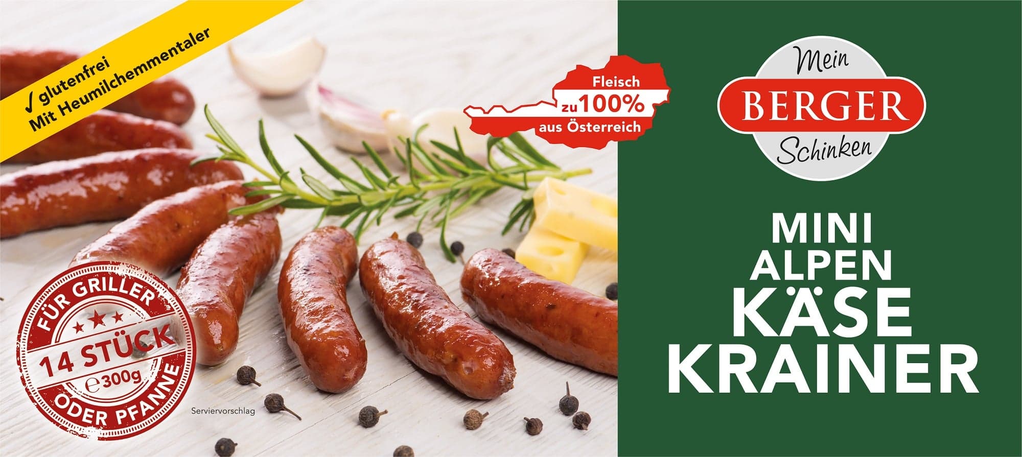 Berger Mini klobásky se sýrem