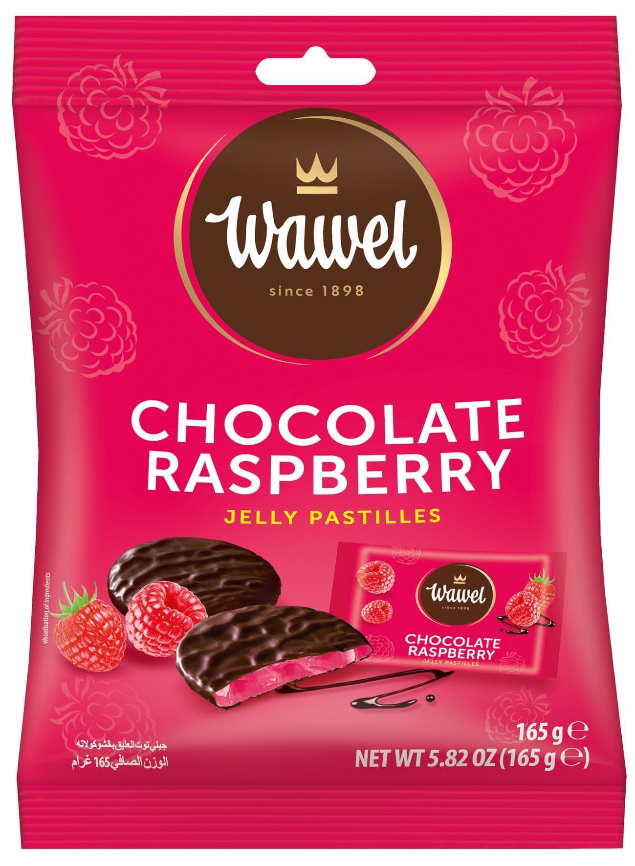 Wawel Čokoládové pastilky raspberry
