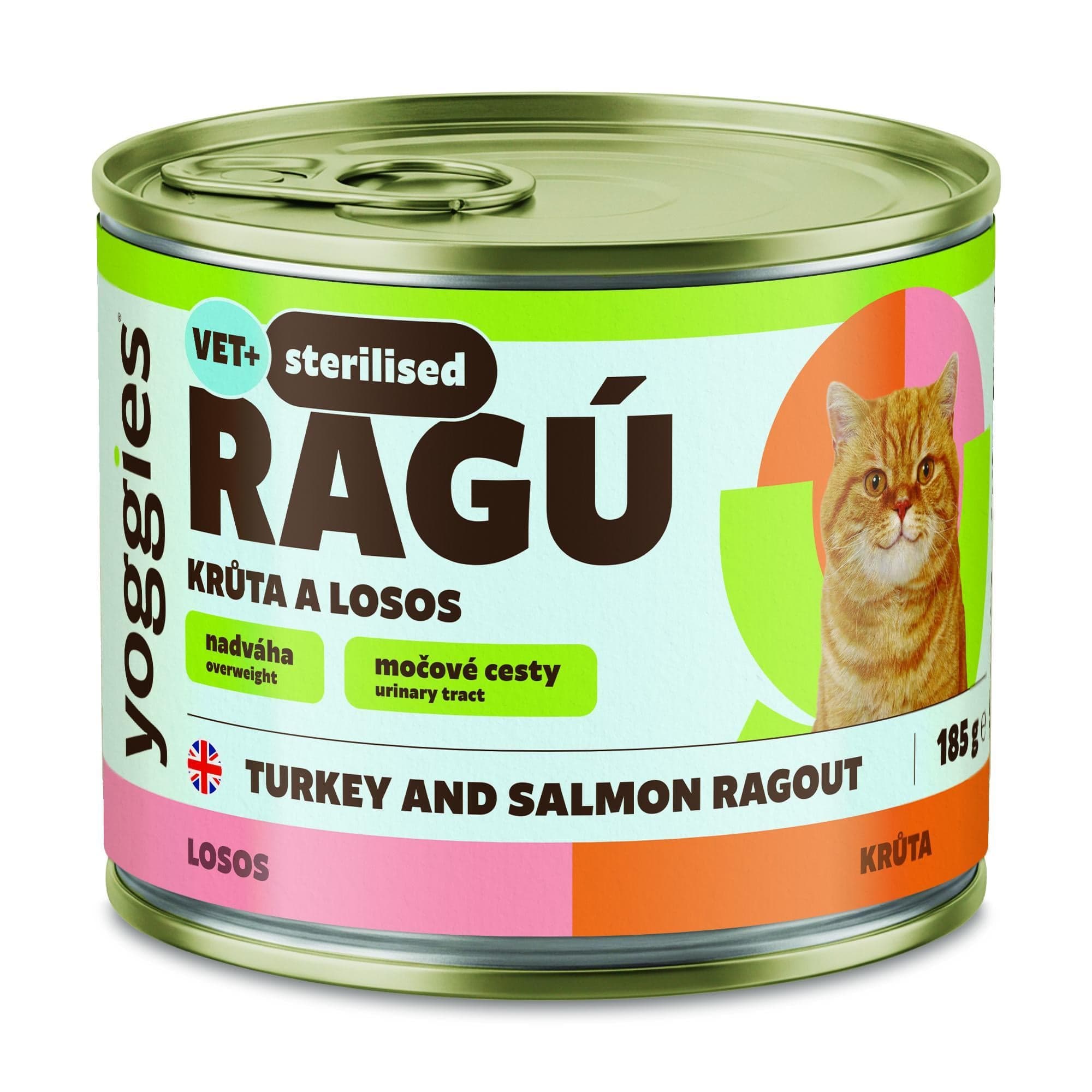 Yoggies Ragú pro kastrované kočky krůta a losos