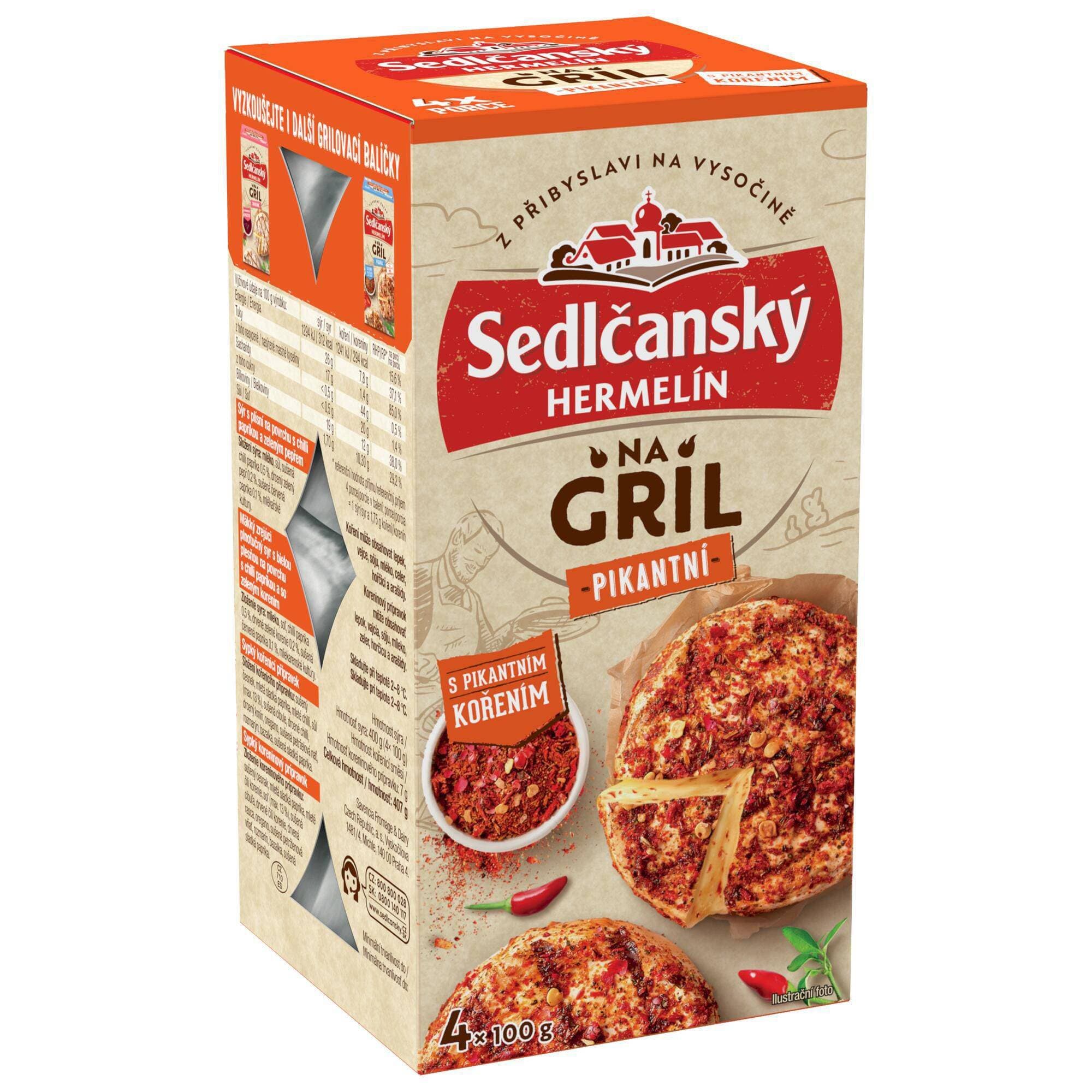 Sedlčanský Hermelín na gril pikantní  407g
