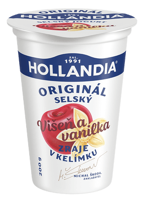 Hollandia Jogurt selský, višeň a vanilkou