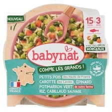 Babynat Zelenina s divokou treskou a rýží 200g