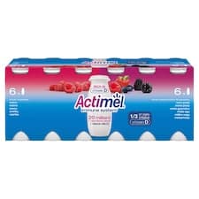 Actimel probiotický jogurtový nápoj s vitamíny malina-lesní plody 12 x 100g