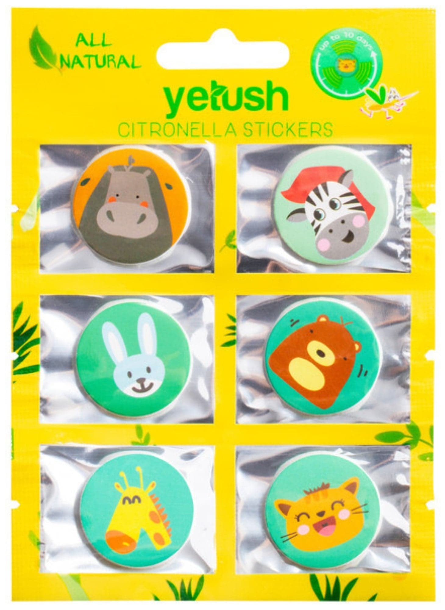 Yetush Samolepky s citronelou 6 ks