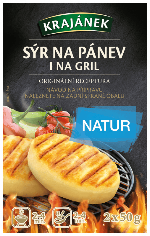 Krajánek Sýr na pánev i na gril natur (2×50 g)