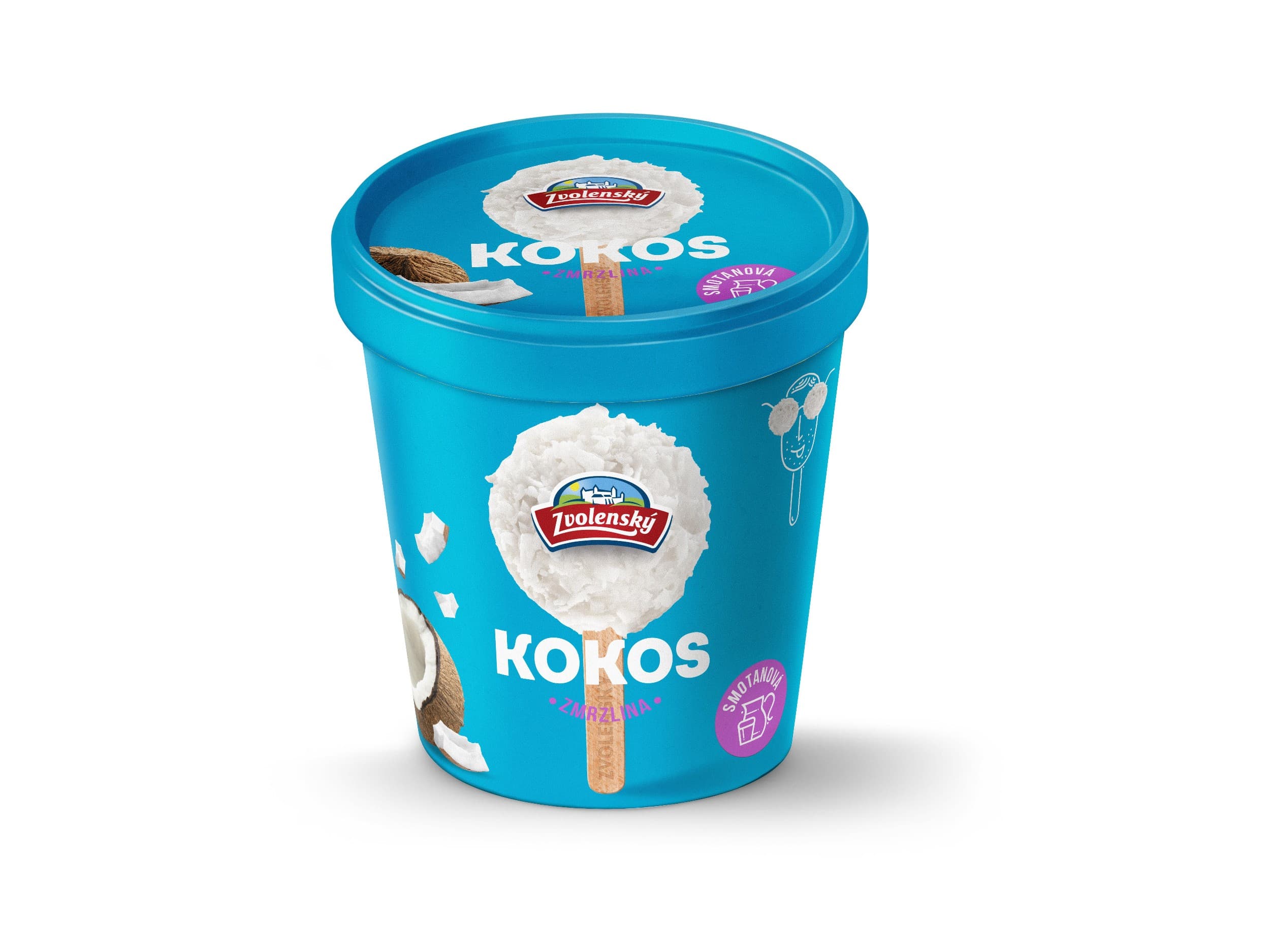 Zvolenský Smetanová zmrzlina s kokosovou příchutí 420ml