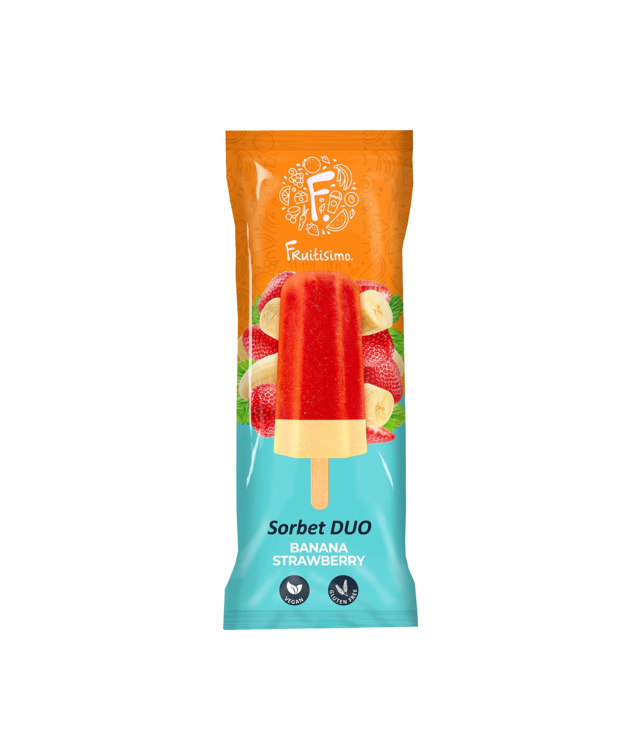 Fruitisimo banán-jahoda sorbet 70ml