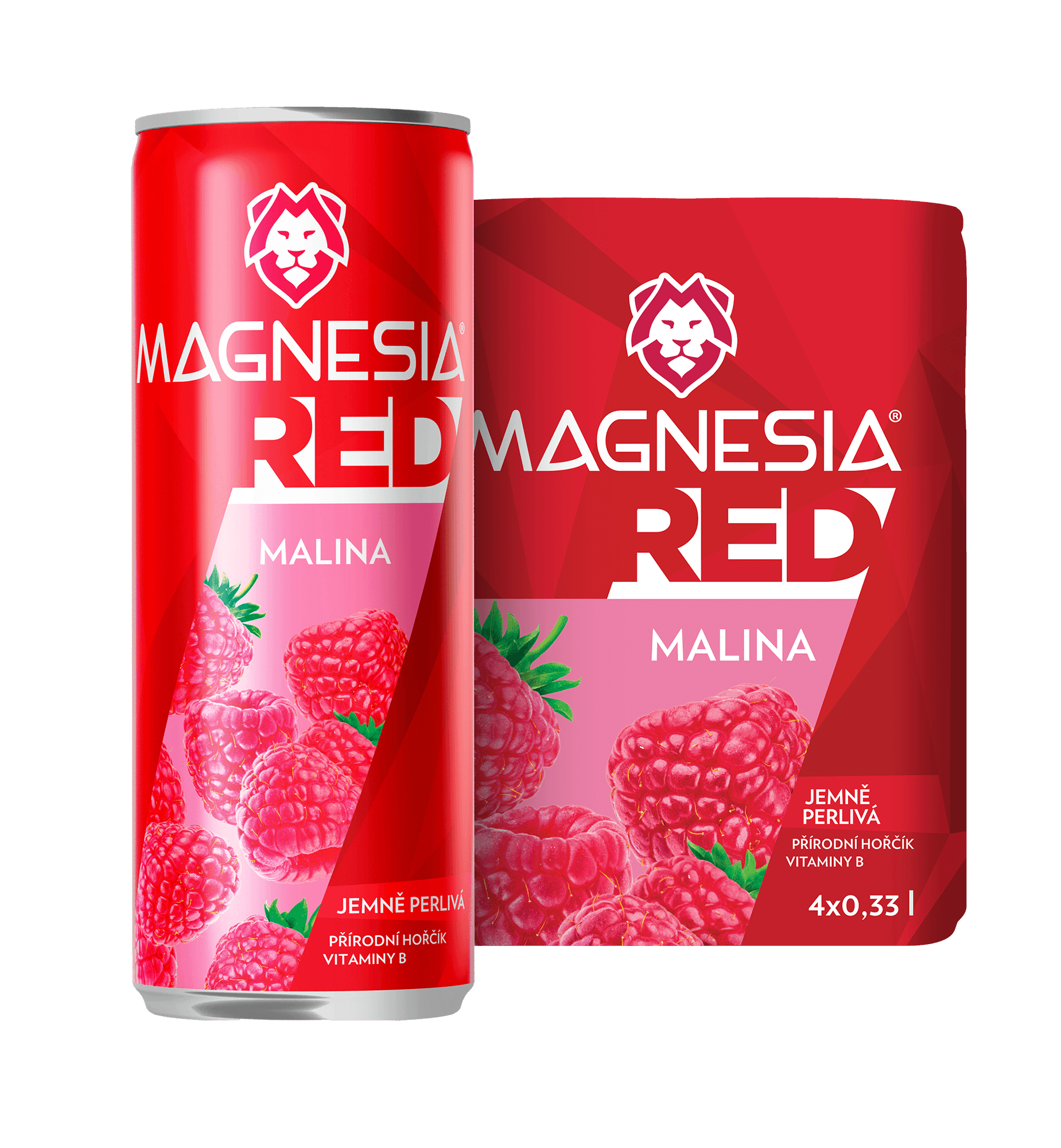 Magnesia Red Malina 4×0,33l plech 1,32 l