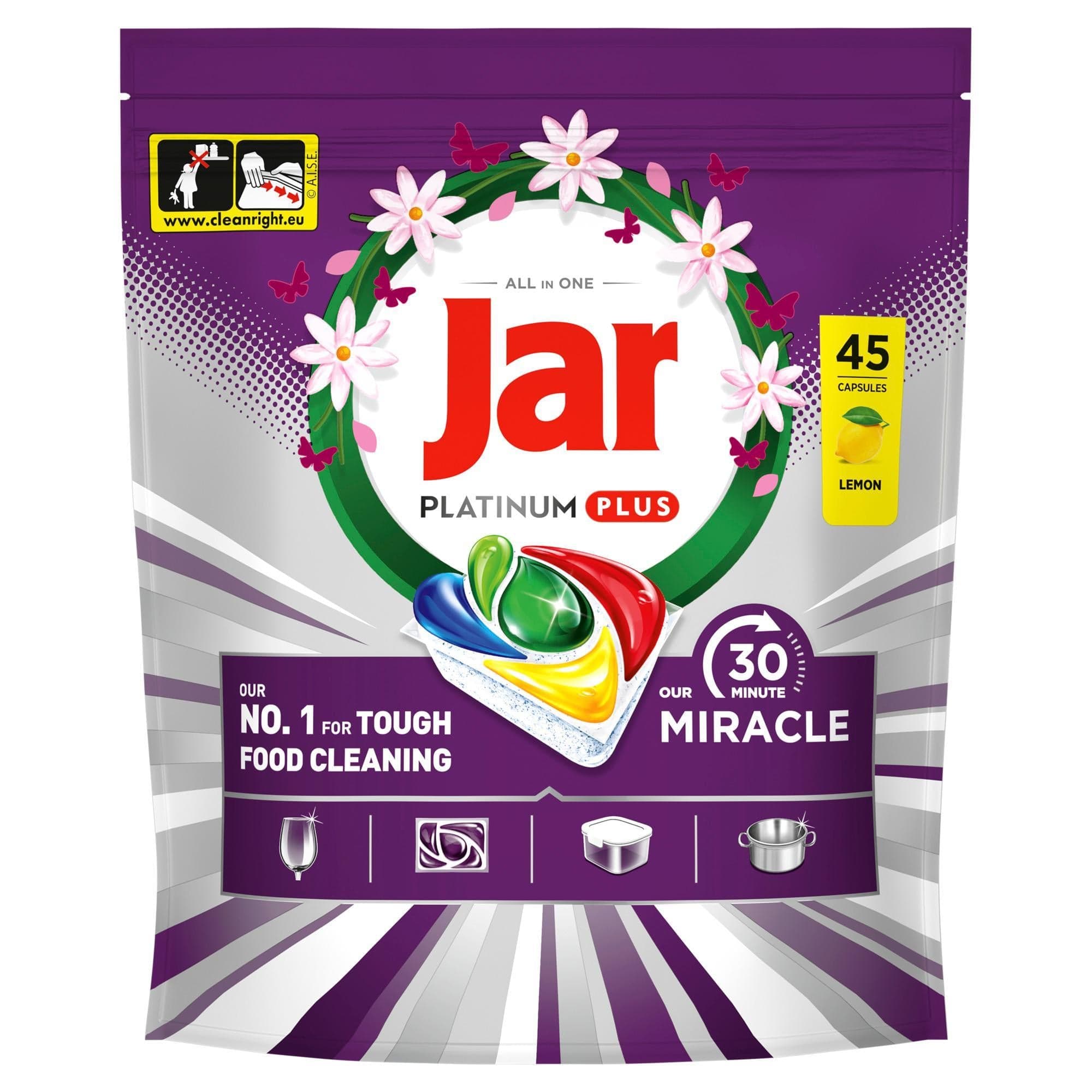 Jar Platinum Plus 30 Minute Miracle Spring tablety do myčky 45 praní
