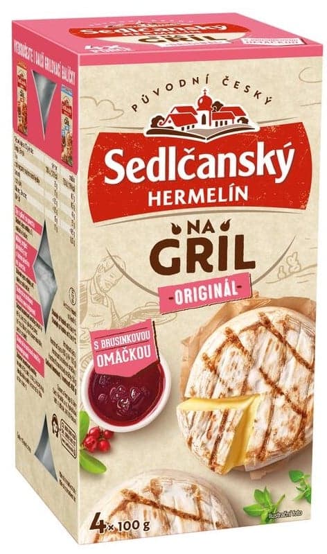 Sedlčanský Hermelín na gril s brusinkovou omáčkou, 4 ks