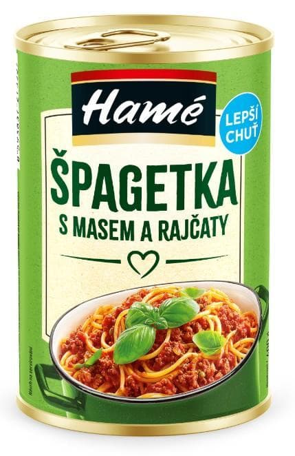 Hamé Špagetka s masem a rajčaty