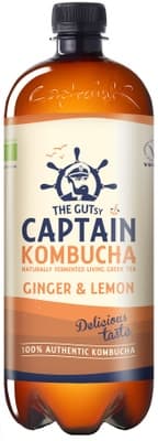 Captain Kombucha Zázvor, citron 1.0 l